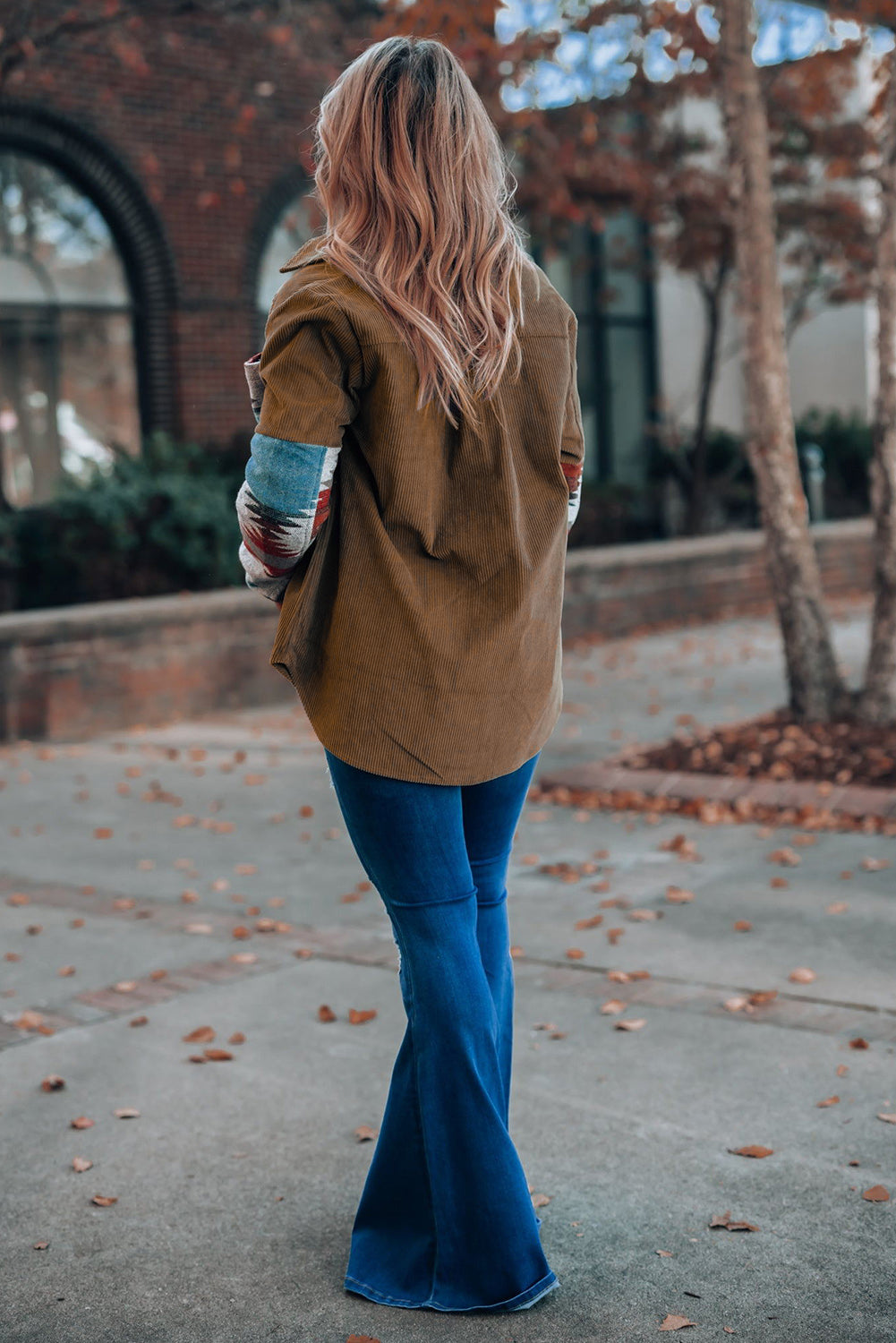 Khaki Aztec Pattern Corduroy Shacket | Plus Size Western Fashion | Cowgirl Era