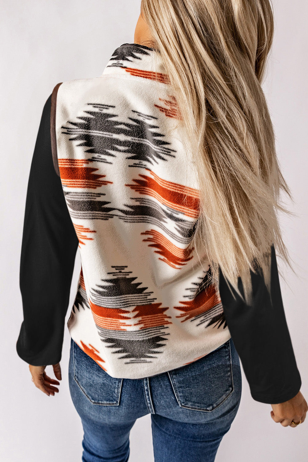 Multicolor Fuzzy Aztec Western Fashion Vest Jacket | Plus Size Western Fashion | Cowgirl Era