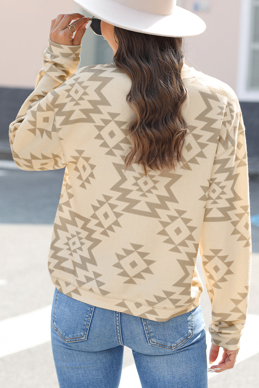 Steer Head Graphic Aztec Pullover Sweatshirt | Plus Size Western Fashion | Cowgirl Era